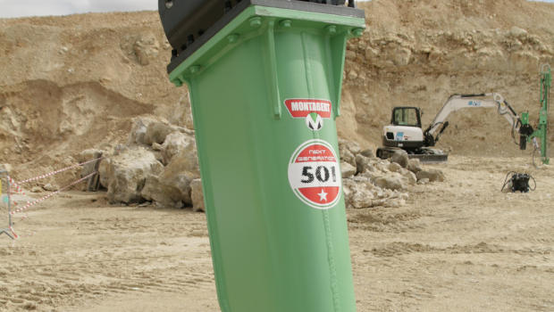 Le nouveau brise-roche sans tirants de Montabert sur B&TP