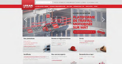 Loxam LAHO TEC a son site internet
