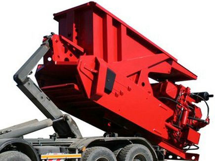 Une presse-cisaille mobile sur ampliroll