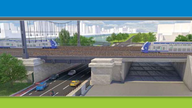 Elargissement du pont-rail entre Levallois et Clichy