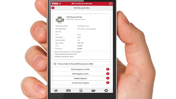 Application mobile : TVH facilite l'accès à ses stocks