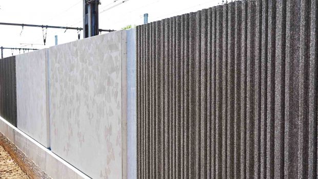 Des murs antibruit en béton de caoutchouc 
