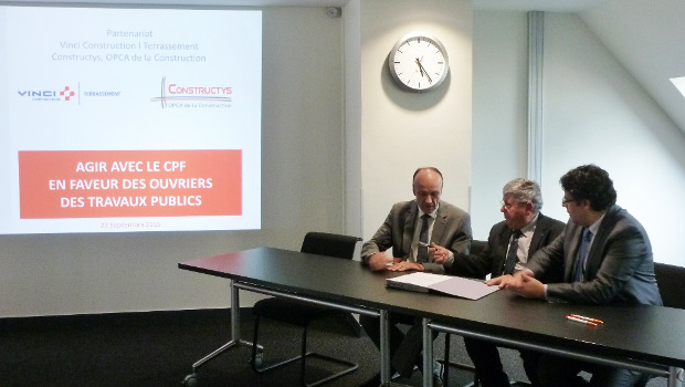 Formation : Constructys et Vinci Construction Terrassement signent un accord