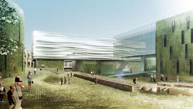 Nîmes : le Musée de la Romanité prend rapidement forme