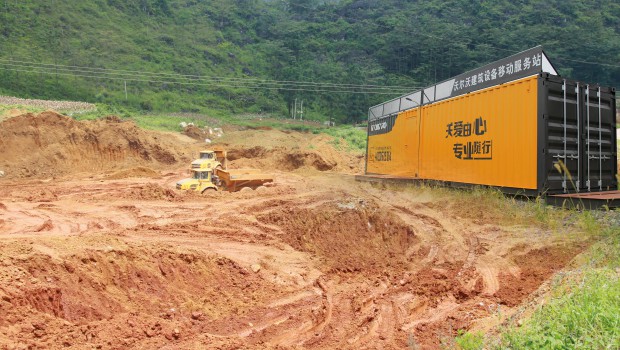 Chine : Volvo CE propose des points de service mobiles