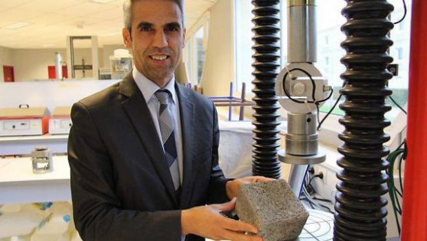 ESITC Caen : un pavé drainant à base de coquillage