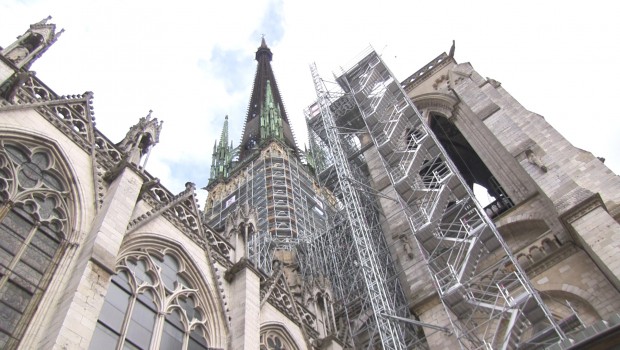 Cathédrale de Rouen : restauration en altitude