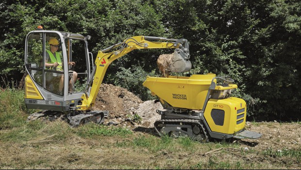 Wacker Neuson mini excavator works for urban….