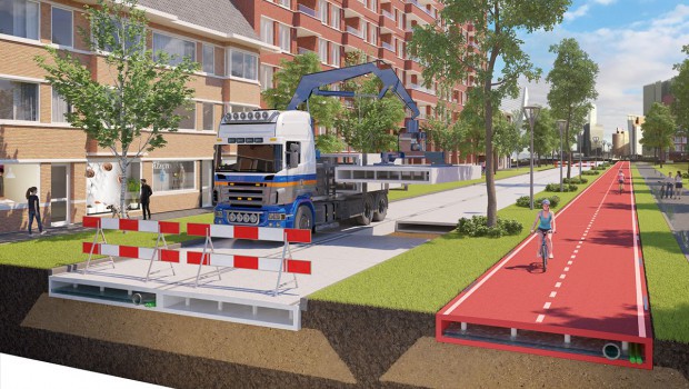 Plastic waste in road construction