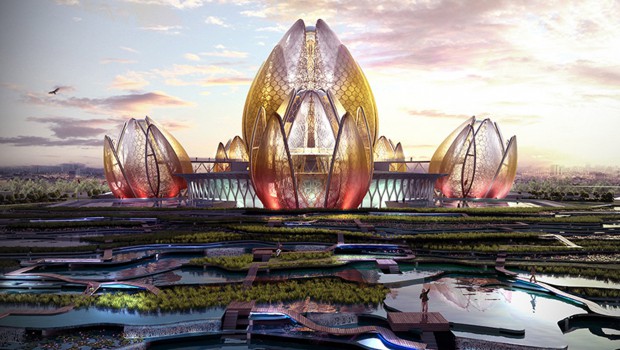 VIETNAM : Giant Lotus in the middle of Hanoi