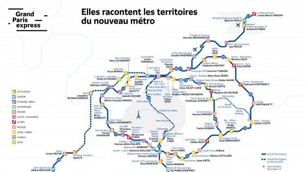 68 femmes historiques le long du Grand Paris Express