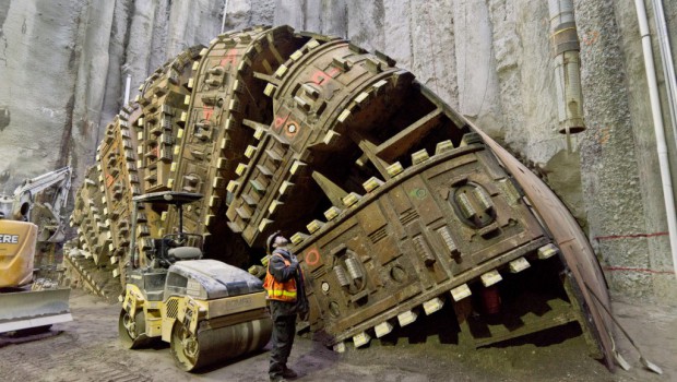 Bertha, the world's largest tunnel-boring, gets ready in Seattle