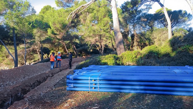 Lutte incendie sur l'île Sainte-Marguerite