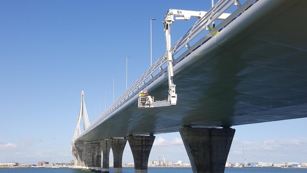 Barin inspects Spanish bridge