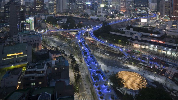 Ex-highway transformed into public pedestrian space in South Korea