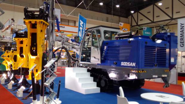 New Soosan hydraulic drill on display at Intermat Asean