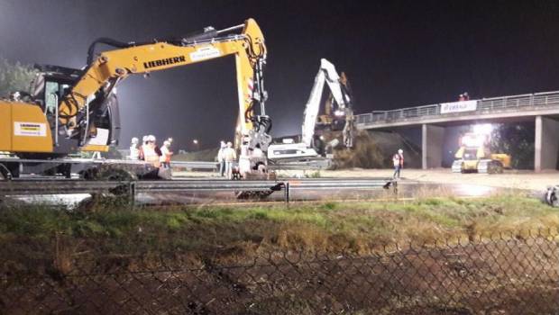 A52 : Vinci démolit le pont du Merlançon