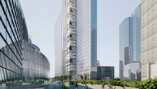 À La Défense, la tour Trinity en chantier