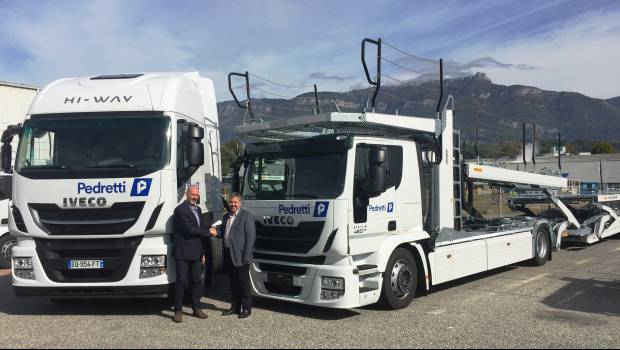 Les premiers Stralis de Pedretti prennent la route