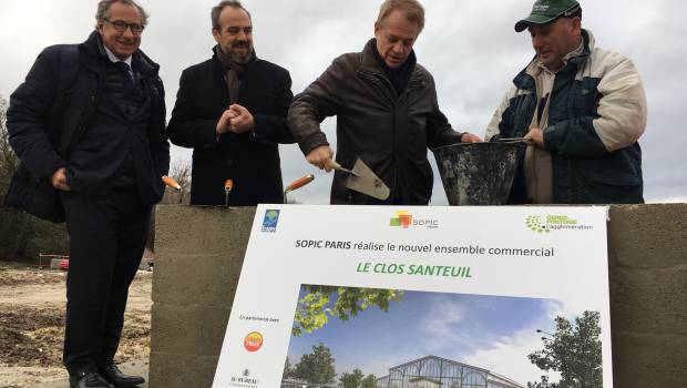 Éragny-sur-Oise (95) : Sopic pose la 1ère pierre du Clos Santeuil