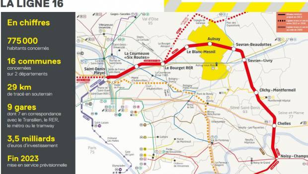 Eiffage en poste pour la ligne 16 du Grand Paris Express