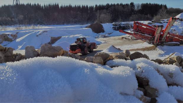 Les granulats prennent l'eau
