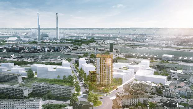 Un immeuble bois s'élève au Havre