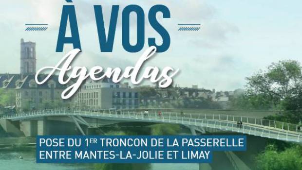 Une passerelle piétonne entre Mantes-la-Jolie et Limay