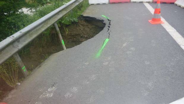 Le Cerema expertise un effondrement de chaussée sur la RN 157