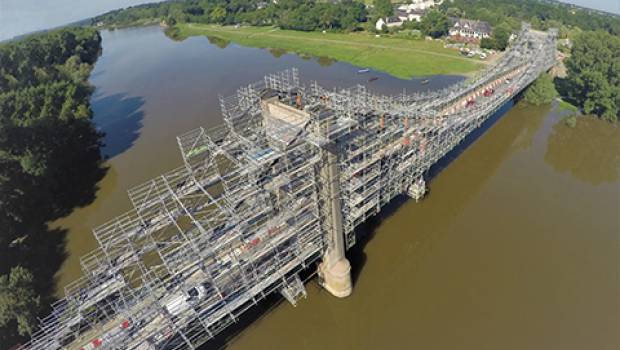 Freyssinet restaure le pont suspendu de Bouchemaine
