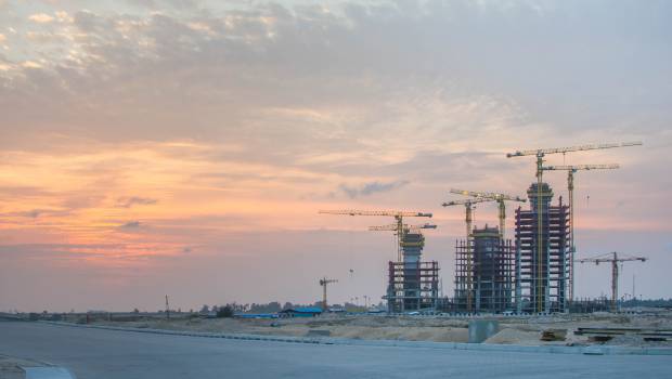 6 grues Comansa sur la construction d’un complexe résidentiel au Nigéria