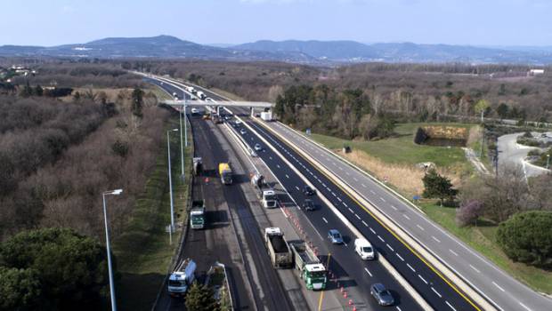 A7 : la chaussée remise à neuf entre Montélimar Sud et Bollène