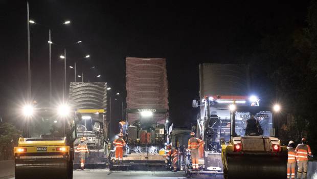 Colas a géré la réfection des couches de base et de roulement de l’A6B