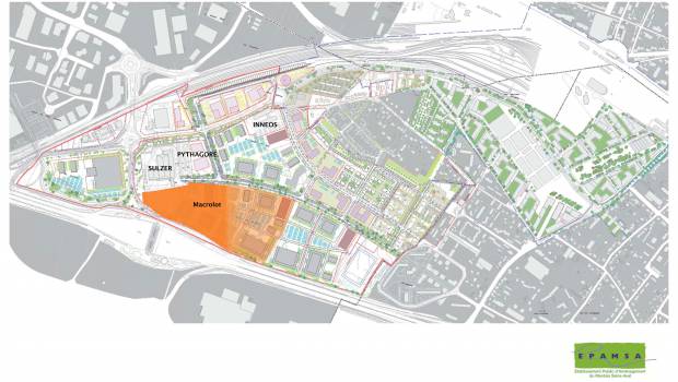 Qui développera le quartier d'activités Mantes Innovaparc ?