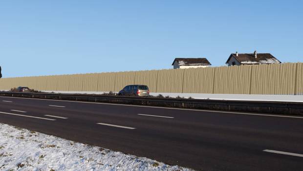 Un écran acoustique en béton de bois à Capavenir Vosges