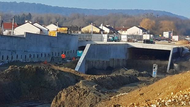 RN52 : la tranchée couverte de Marange-Silvange est en construction
