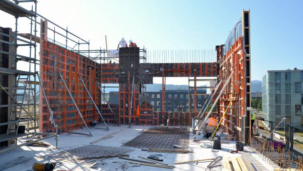 Un cube en béton armé à Fribourg