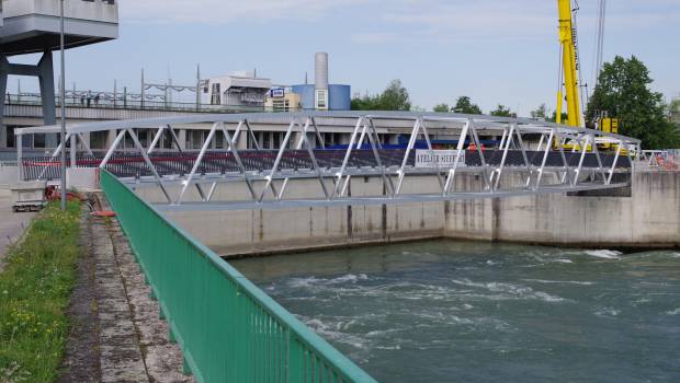 La plus grande passerelle en aluminium d'Europe est à Gambsheim-Rheinau