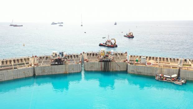 Extension de Monaco : la ceinture de caissons est achevée