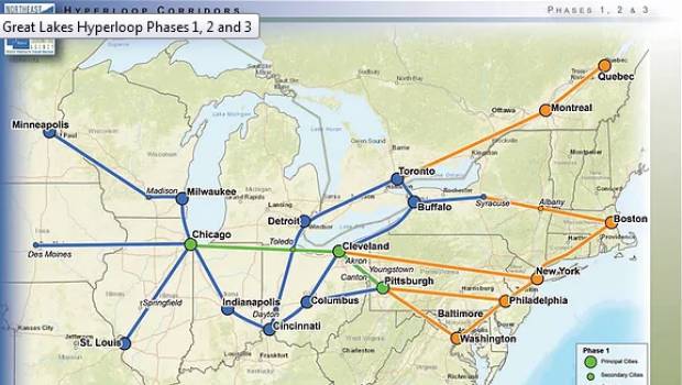 Dans la région des Grands Lacs, HyperloopTT jugé faisable et rentable