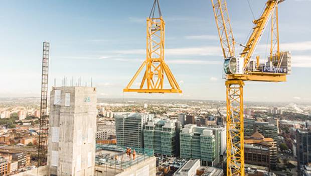 Deux Potain MR 295 pour la plus haute tour de Birmingham