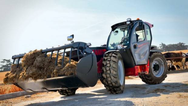 Les pneus Alliance 585  disponibles en première monte sur les chariots télescopiques Manitou MLT NewAg et NewAg XL.