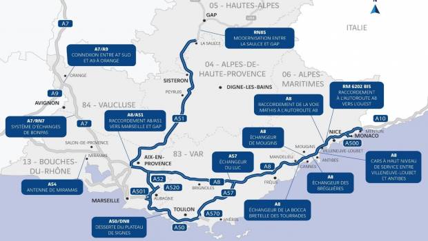 13 projets pour fluidifier les transports routiers et autoroutiers en région Sud