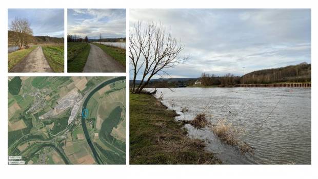 Agrandissement du bassin de virement des bateaux au quai des Trois Fontaines de Chooz