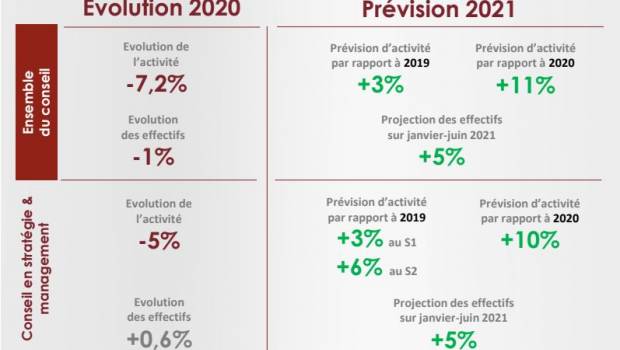 Les entreprises du conseil et des études en croissance de 11 % en 2021