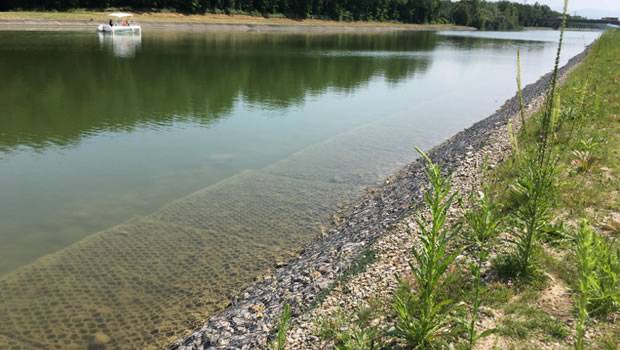 Les berges du Bief de Niffer protégées par Maccaferri