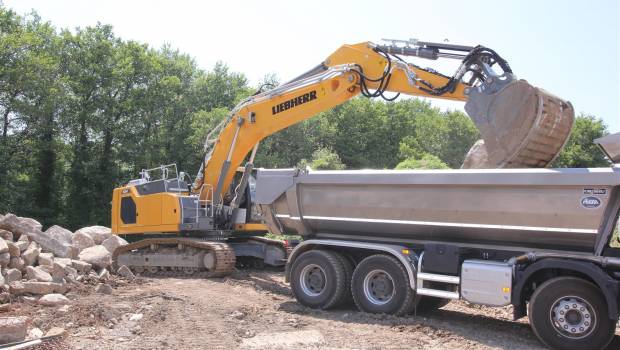 Une Liebherr R934 G8 chez Graziani TP