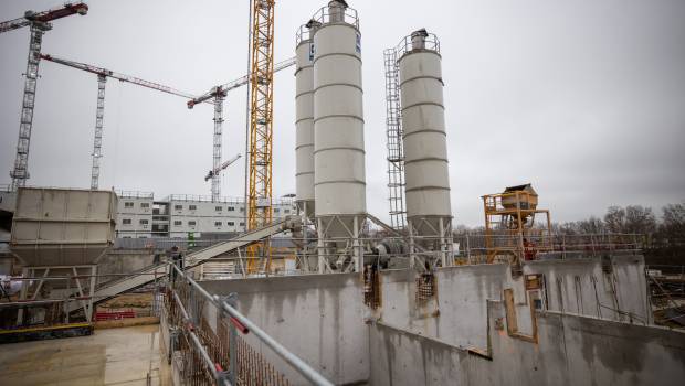 Une centrale béton bas carbone au Village des Athlètes de Saint-Ouen