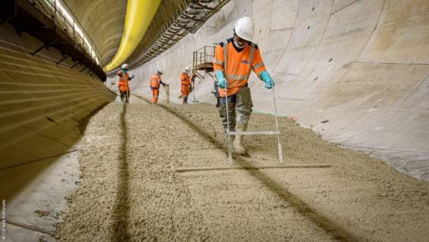 Ligne 15 Sud – l’ouvrage Stade Desmont, prêt à la descente des rails