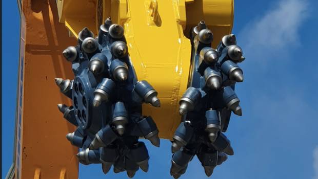 La fraise en forme de V d'Epiroc